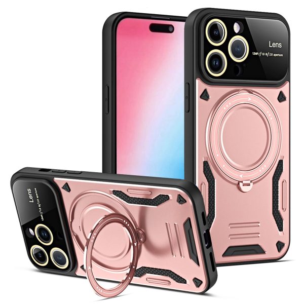 Ring Kickstand Magnetic Case for iPhone 15 Pro , PC+TPU Phone Cover Compatible with MagSafe Online now