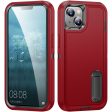 For iPhone 15 Plus PC+TPU Phone Case Shockproof Anti-Drop Cell Phone Cover with Kickstand Online now