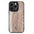 For iPhone 15 Plus Wood Texture PU Leather Coated TPU Cover Anti-scratch Smartphone Case Online now