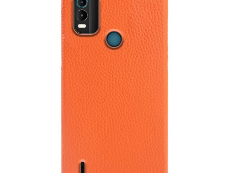 Fall-proof Cover for Nokia C21 Plus 4G , Genuine Cow Leather+PC Magnetic Phone Case Discount