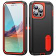 For iPhone 15 Pro Max Shockproof Phone Case Anti-Drop PC+TPU Cell Phone Cover with Kickstand For Cheap