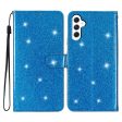 For Samsung Galaxy A24 4G Glittery Wallet Stand PU Leather Case Drop-proof Phone Cover on Sale