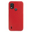 Fall-proof Cover for Nokia C21 Plus 4G , Genuine Cow Leather+PC Magnetic Phone Case Discount