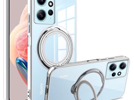 For Xiaomi Redmi Note 12 4G Anti-drop Phone Case PC+TPU Ring Kickstand Cover Compatible with MagSafe For Cheap