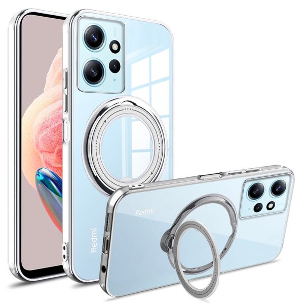 For Xiaomi Redmi Note 12 4G Anti-drop Phone Case PC+TPU Ring Kickstand Cover Compatible with MagSafe For Cheap