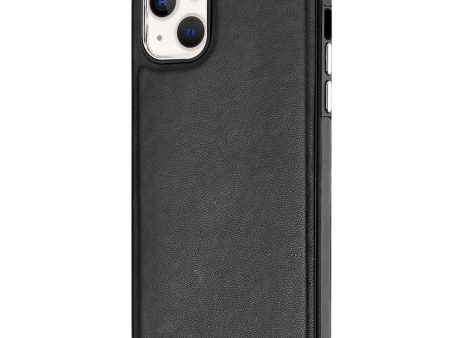 YB Leather Coating Series-6 For iPhone 15 Plus Leather Coated TPU Mobile Phone Case Anti-drop Cover Hot on Sale