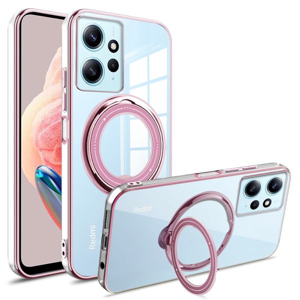 For Xiaomi Redmi Note 12 4G Anti-drop Phone Case PC+TPU Ring Kickstand Cover Compatible with MagSafe For Cheap