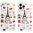 For iPhone 15 Pro Leather Mobile Phone Case Pattern Printing Stand Wallet Flip Cover Supply